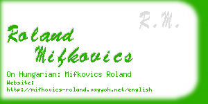 roland mifkovics business card